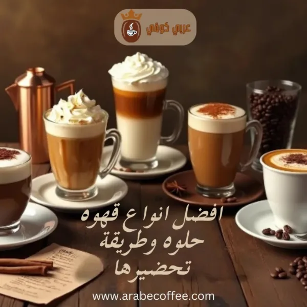 افضل انواع قهوه حلوه وطريقة تحضيرها: 5 أنواع مختلفة