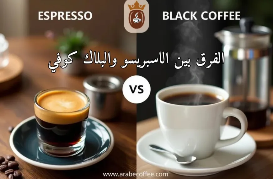 الفرق بين الاسبريسو والبلاك كوفي – مقارنة شاملة